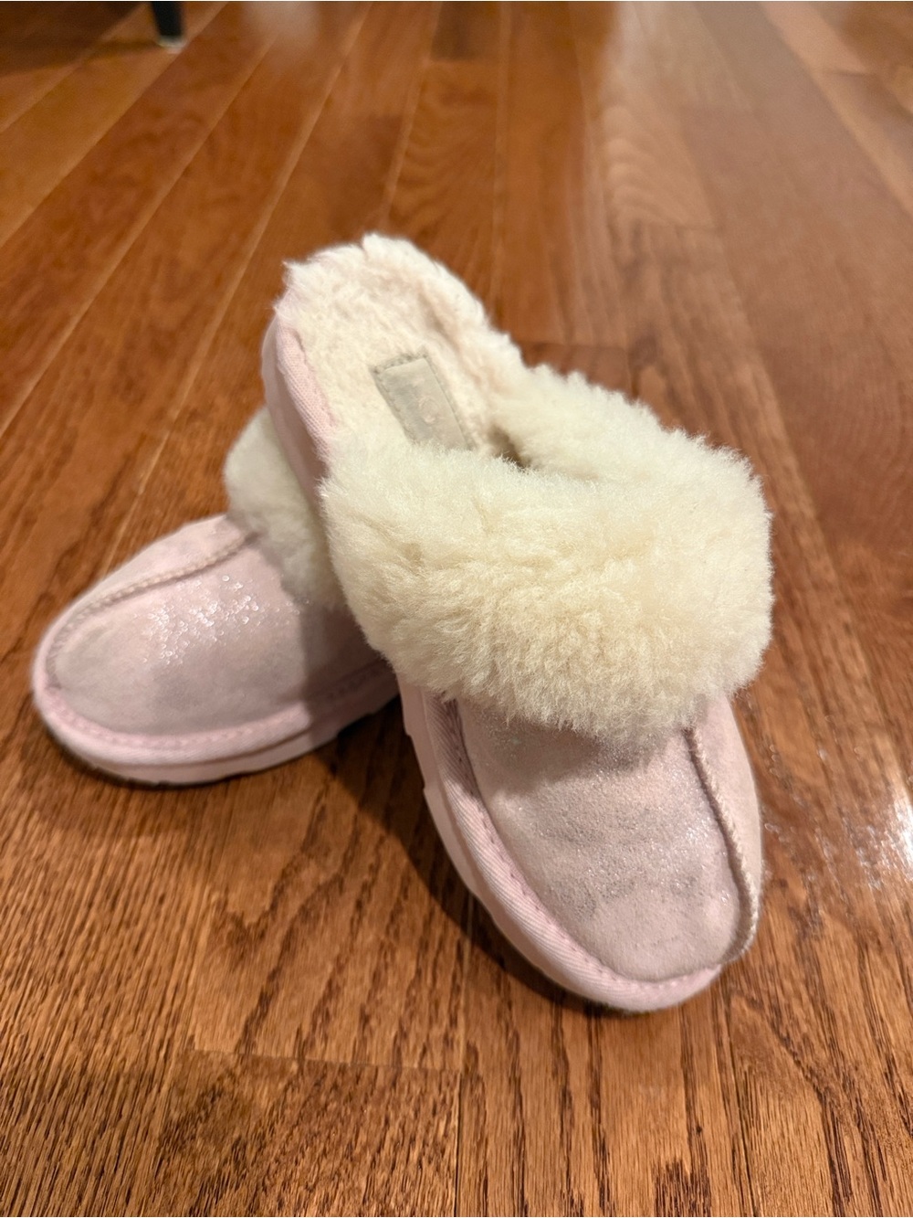 UGG Kids Cozy II pink Metallic slippers